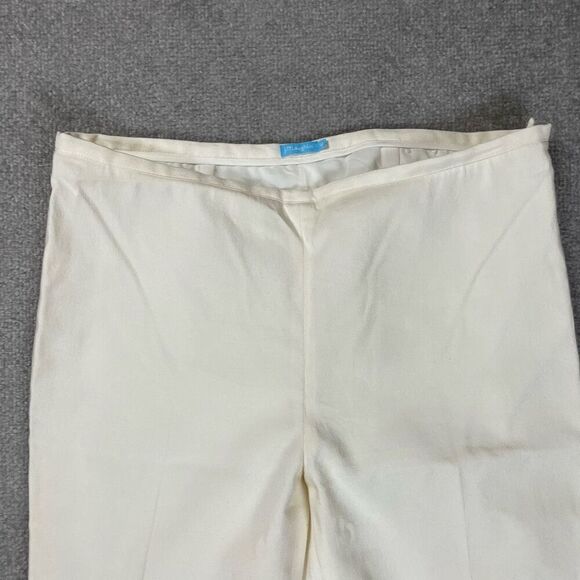 J Mclaughlin Womens Size 10 Silk Dress Pants Slacks Ivory Straight Leg NWOT - Picture 2 of 5